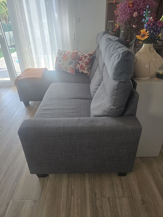 Sofá com chaise em muito bom estado