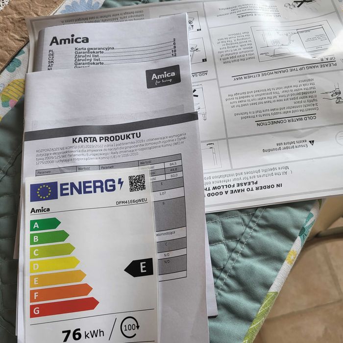 Zmywarka Amica 45cm nowa kolor Biały