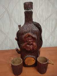 Оригинальная бутылка из-под коньяка водки 1л Пляшка для коньяку