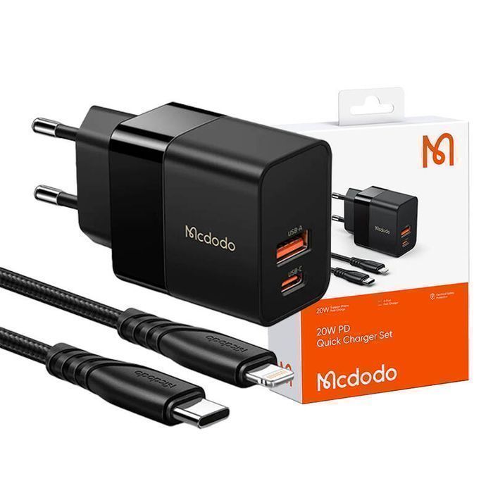 Ładowarka sieciowa Mcdodo CH-1952 USB + USB-C, 20W + kabel
