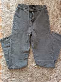 Szare spodnie w paski Sinsay xxs