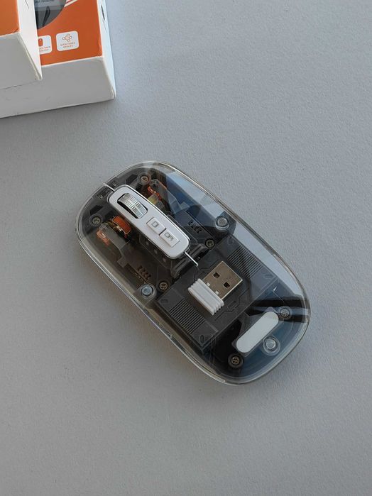 Прозрачная магнитная беспроводная мышь 2.4G с Bluetooth