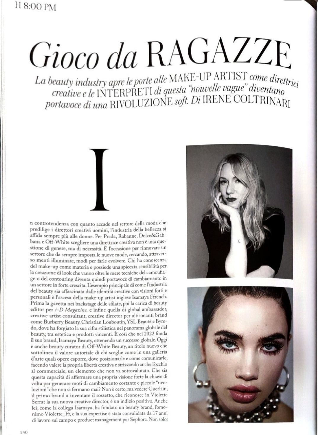Vogue ITALIA 11/23 Anna Ewers Senza Fretta styl moda luksus fashion