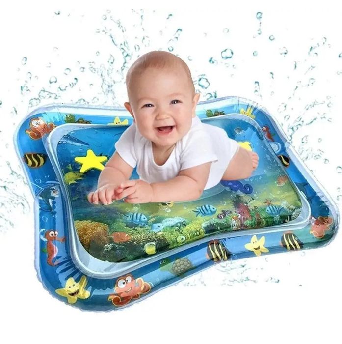 Детский надувной водный игровой коврик аквариум