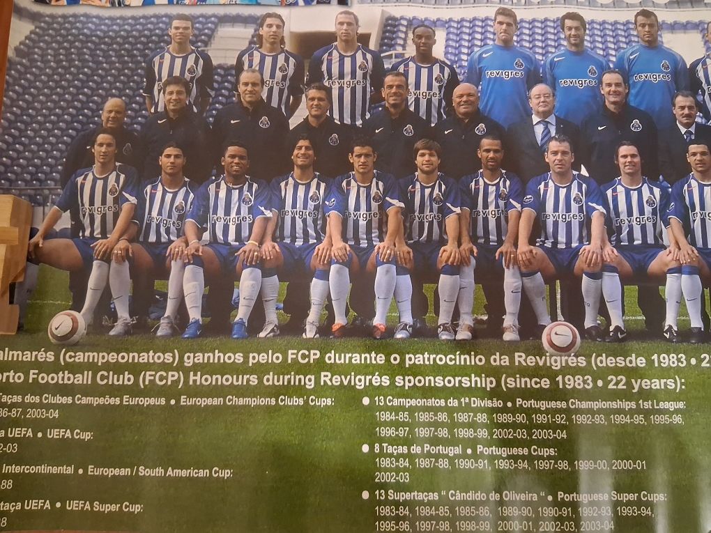 Poster do F C Porto com Pinto da Costa
