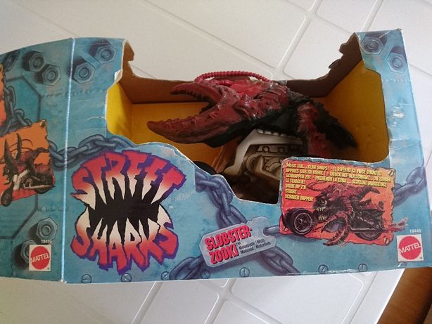 Vintage Mattel Street Sharks slobster slobster-zooki Motorcycle w/ box