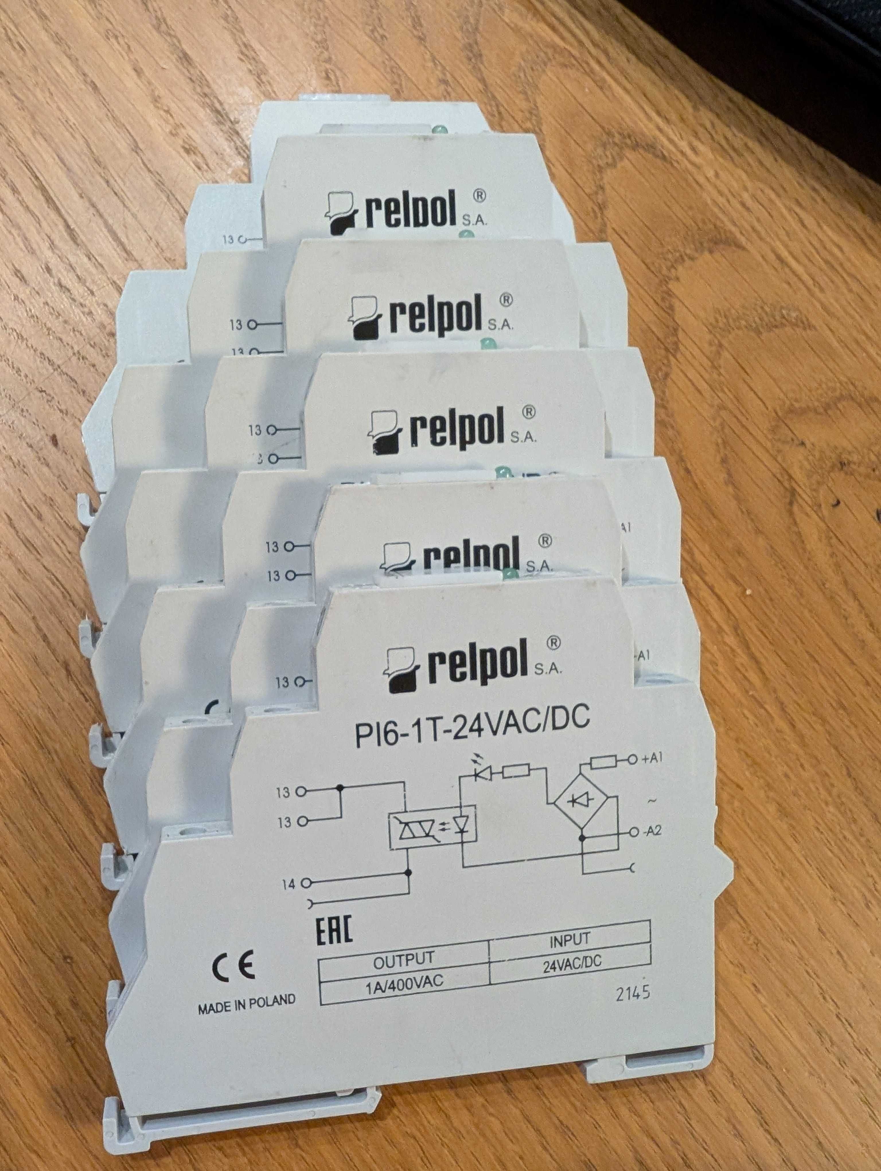 Przekaźnik interfejsowy 1Z Relpol 24V AC/DC PI6‑1T‑24VAC/DC 854604
