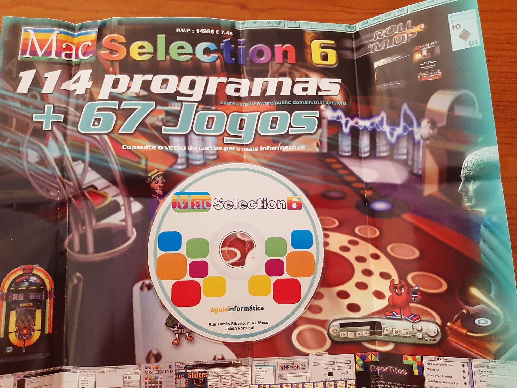 CD com 67 jogos para PC + 114 programas