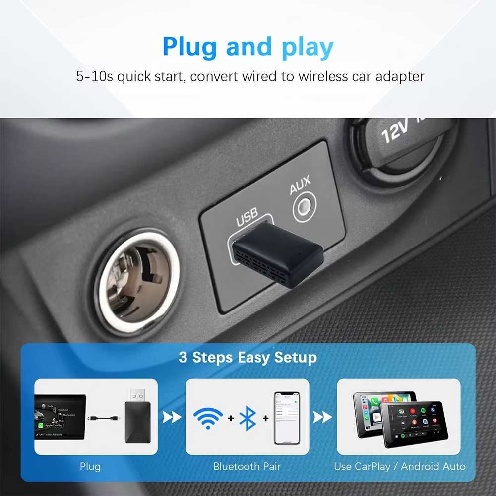 Адаптер безпровідний для [CarPlay] та [AndroidAuto] Wireless Dongle