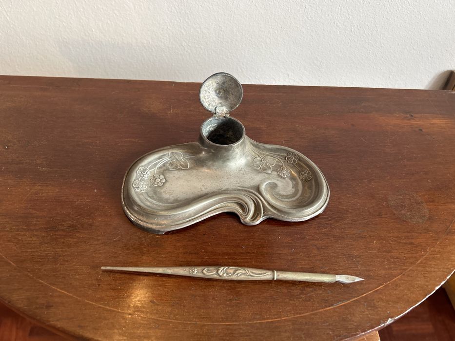 Tinteiro antigo, em Prata