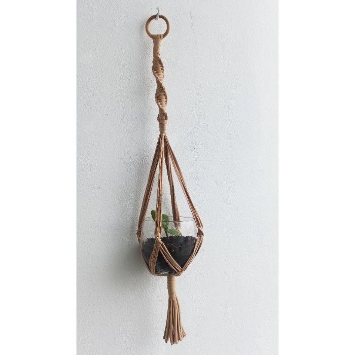 Suporte para vaso em Macramé