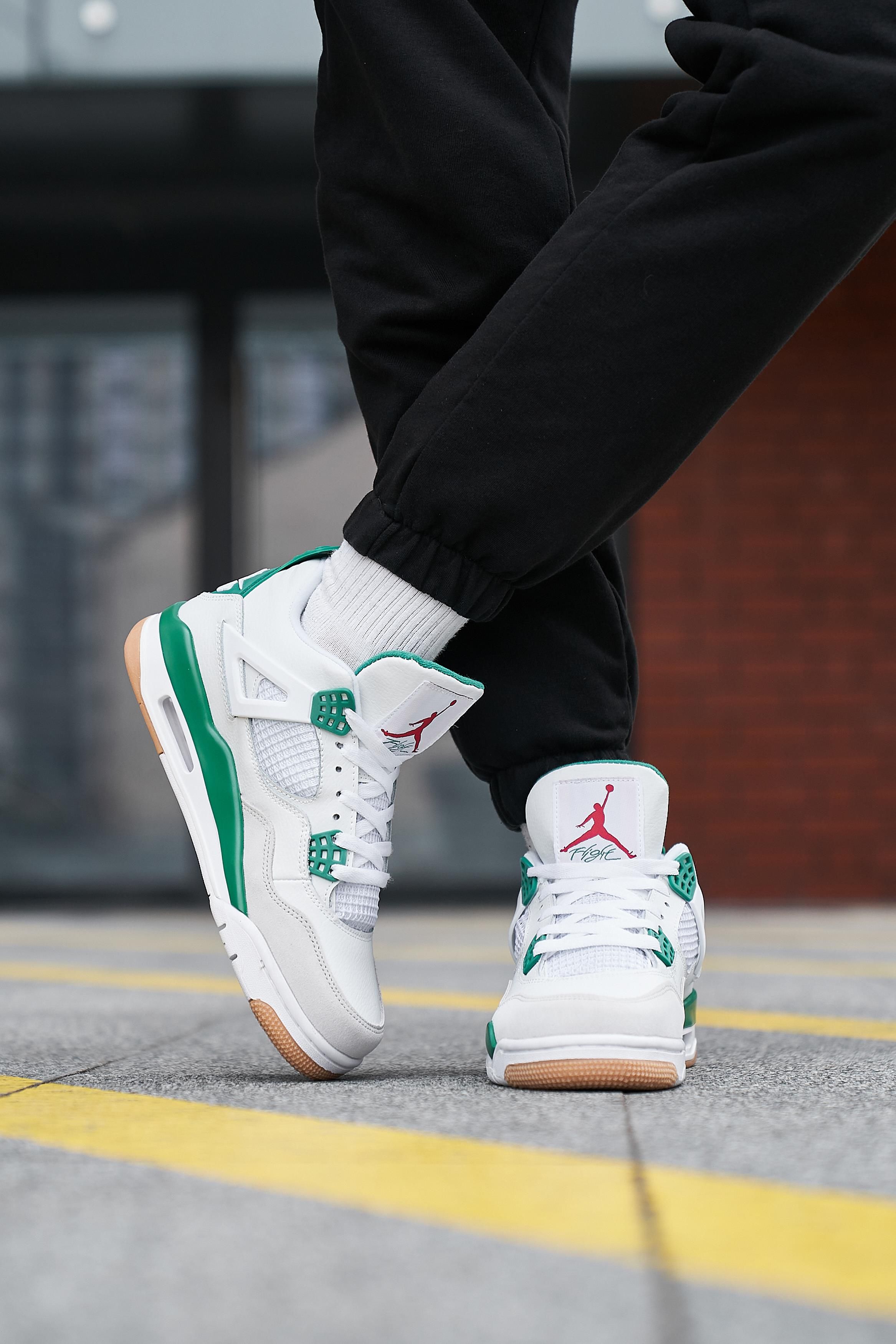 ВСТИГНИ! Кросівки чоловічі Jordan 4 Retro SB Green, Джордан ретро 4