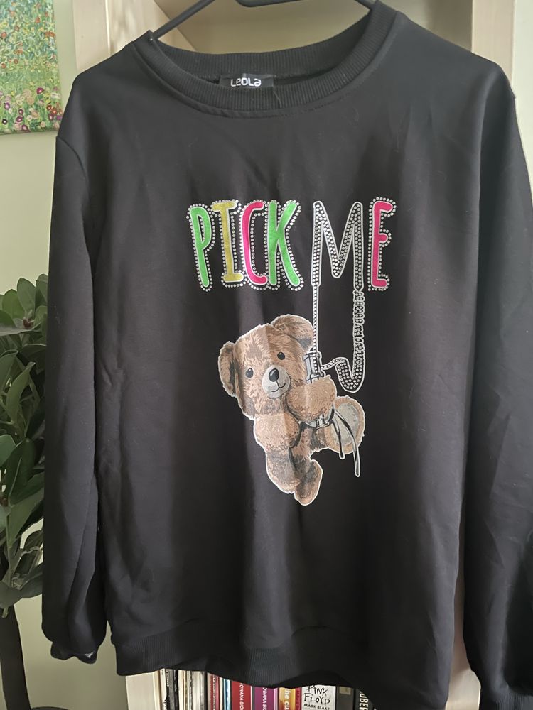 Nowa bluza damska czarna z Misiem