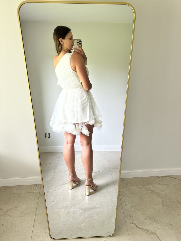 Krótka sukienka lace&beads panieński poprawiny wesele ślub
