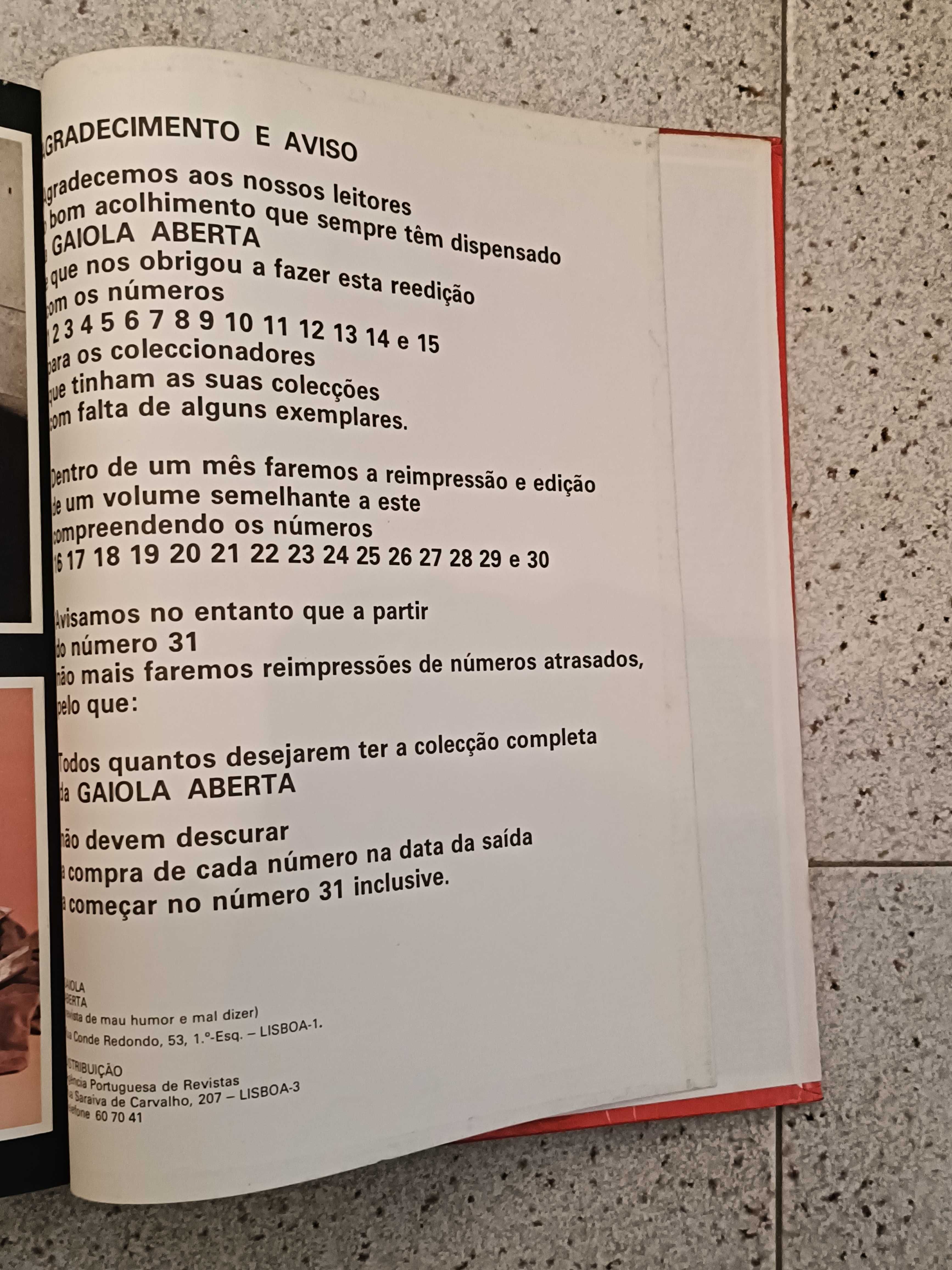 Gaiola Aberta Volume 1, José Vilhena