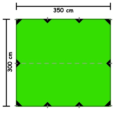 Tarp 3 x 3,5 m - zadaszenie do hamaków, na kemping, do ogrodu