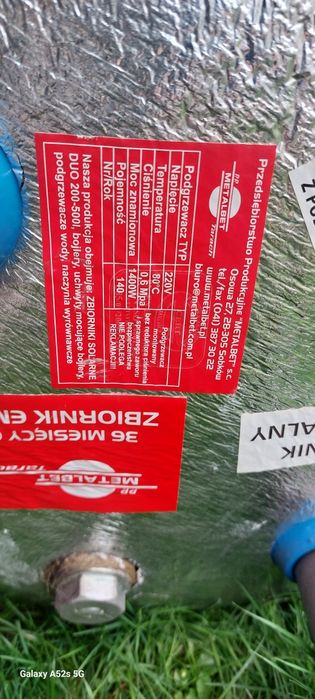 Bojler 140L z grzałką
