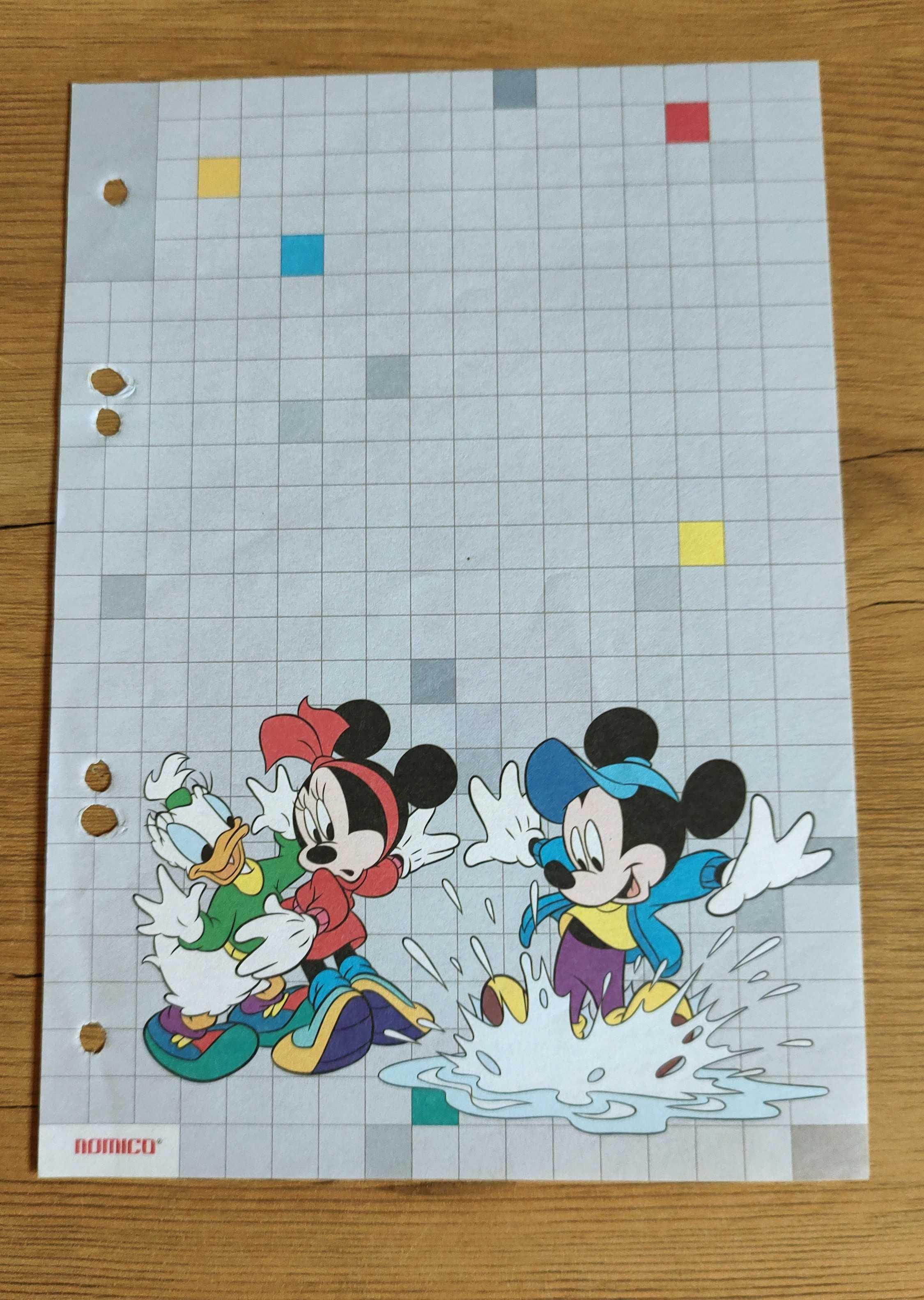 Myszka Miki Mickey karteczka do segregatora duża lata 90