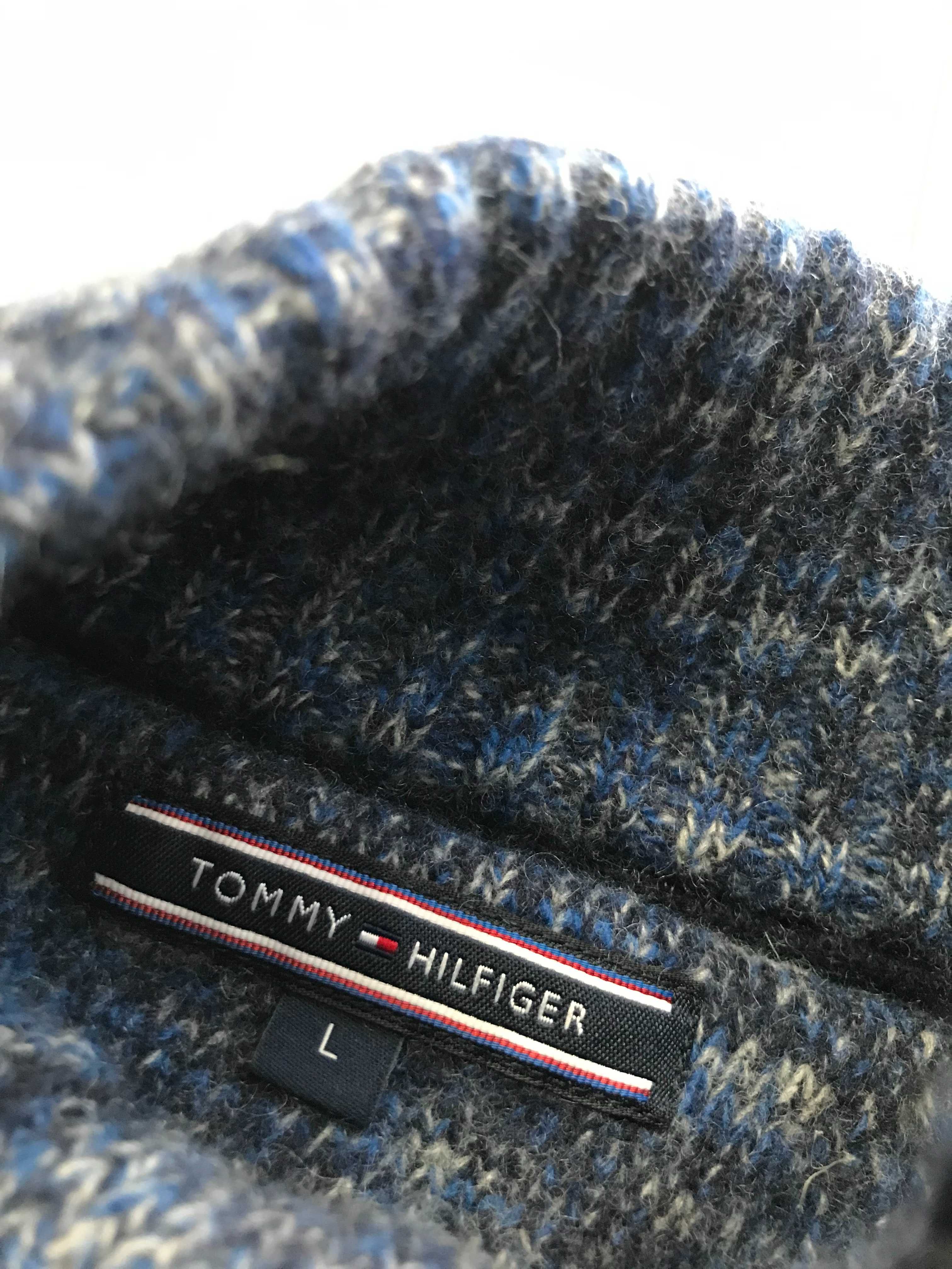 TOMMY HILFIGER r.L oryginalne sweter wełniany męski