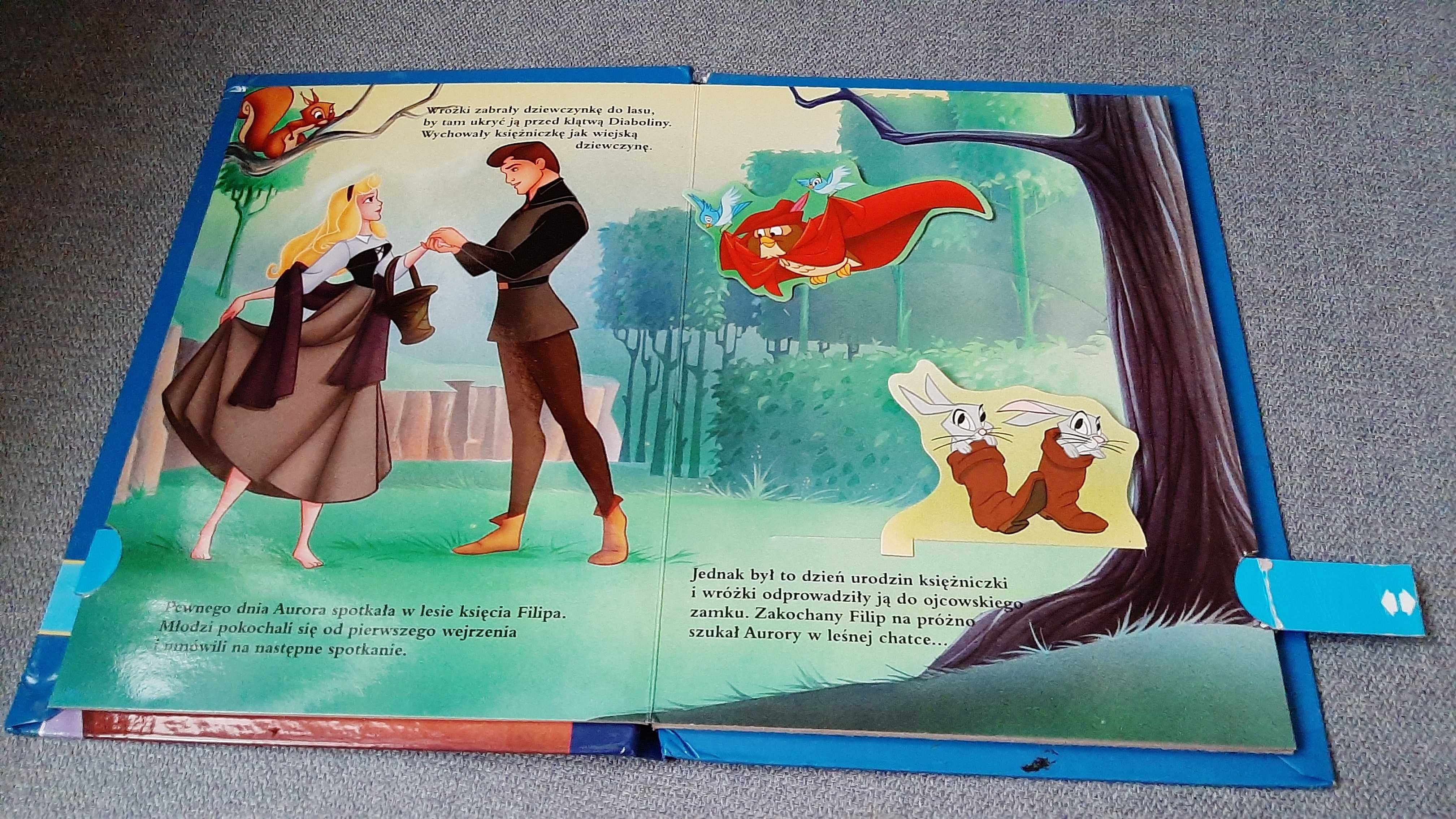 Disney Śpiąca królewna Książka z ruchomymi obrazkami ruchome obrazki