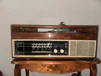 Radio prl ballada 24501 vintage retro z patefonem gramofonem