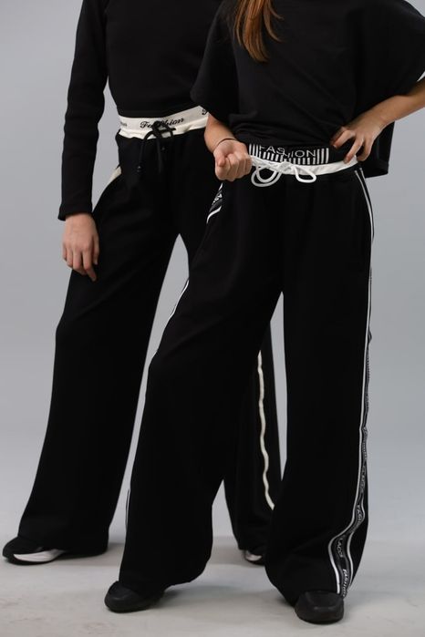 Палаццо з лампасами на флісі! Розміри 128-164! В НАЯВНОСТІ