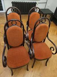 Krzesła gięte fotele tapicerowane Paged retro prl vintage - 4 szt.