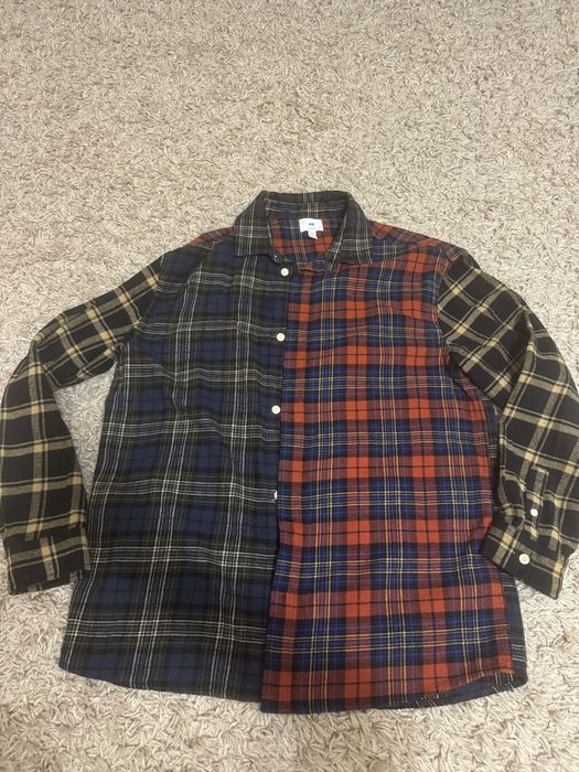 Сорочка рубашка в клітинку картата H&M унісекс