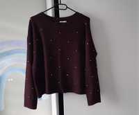 Sweter bordowy H&M xs