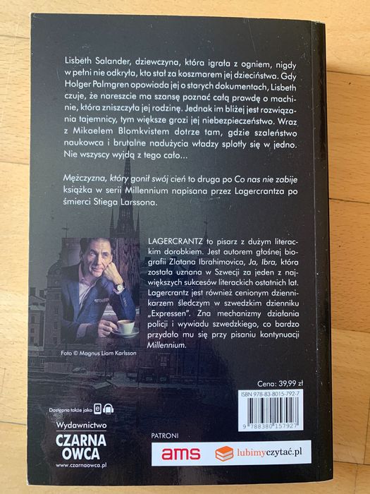 Seria millennium- Mezczyzna, ktory gonil swoj cien, David Lagercrantz