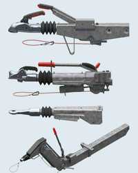 Тормоз накату, сцепная головка, тормозная система прицеп