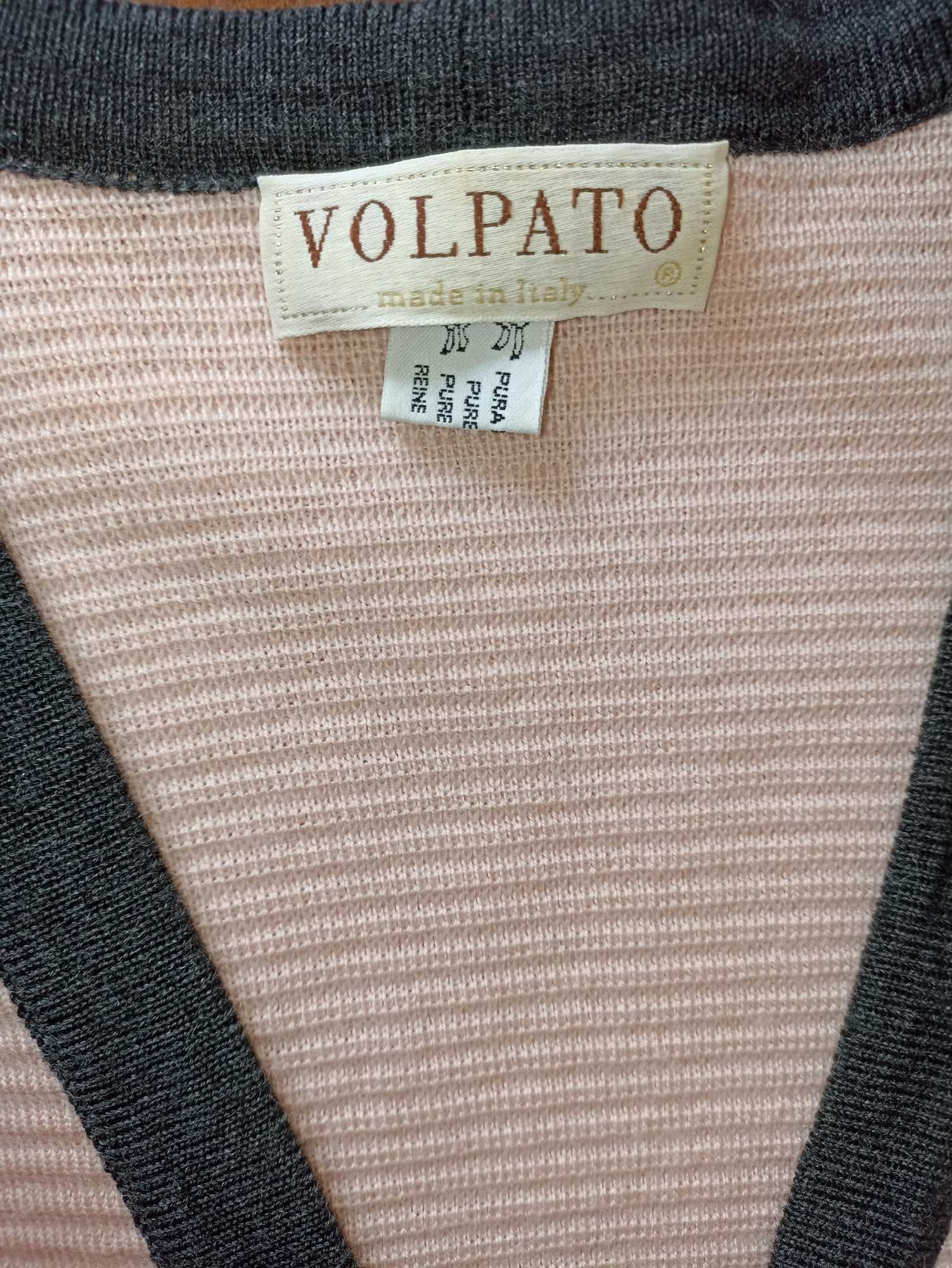 Стильний вовняний рожевий кардиган VOLPATO Італія ОРИГІНАЛ 100%вовна М
