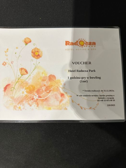 Voucher Radocza Park Hotel kręgielnia