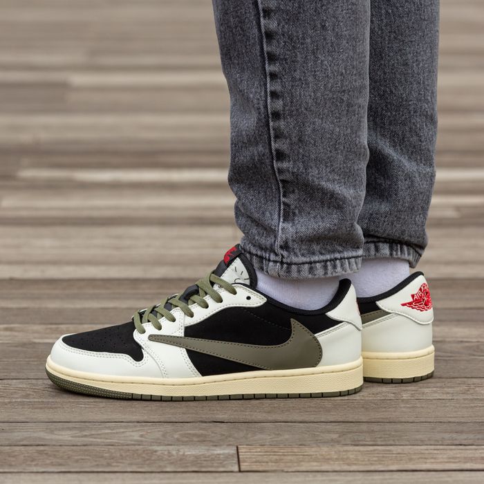 Кроссовки Nike Air Jordan 1 Retro Low Og Sp Travis Scott Olive