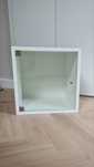Ikea Eket biały 35x35x35 cm ze szklanymi drzwiczkami i szyna scienna
