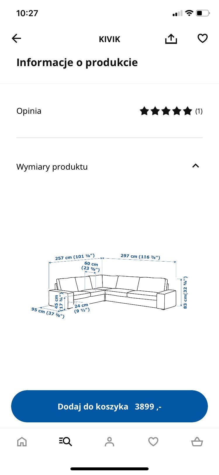 IKEA narożnik 5 osobowy