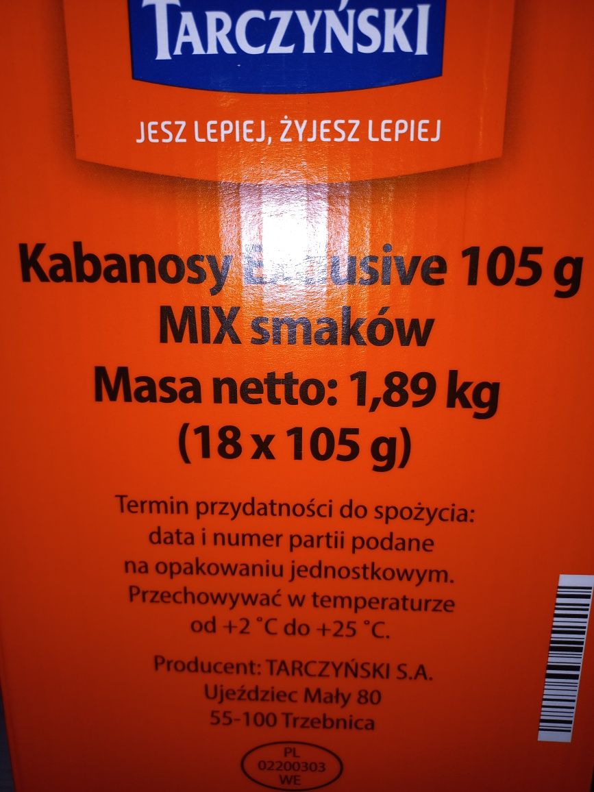 Kabanosy Exclusive mix serowe/chilli duży zestaw 18 opak 1890 g 3402 g