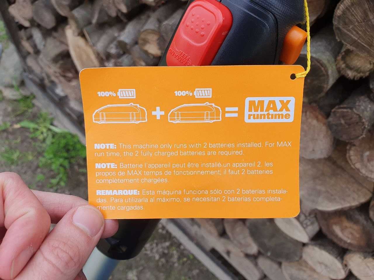 Акумуляторна Електрокоса Тример Worx WG184 40V POWER SHARE з АКБ