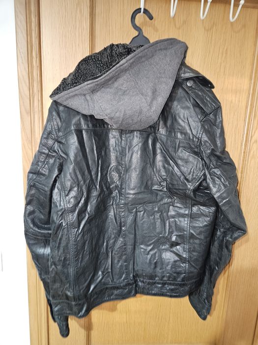 Casaco vintage em pele