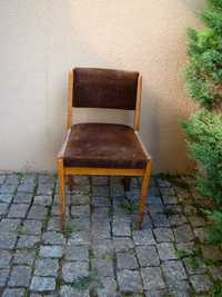 stare kolekcjonerskie krzesło tapicerowane klasyk PRL