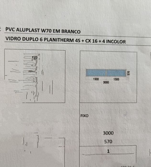Janela fixa PVC aluplast W70