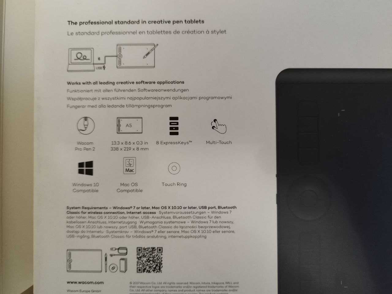 Графический планшет Wacom Intuos Pro M PTH-660-N (отличное состояние)