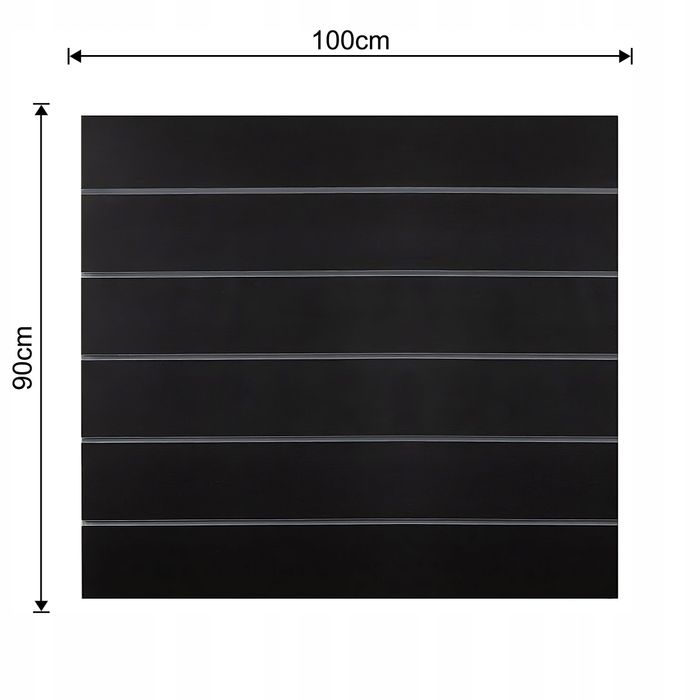 Naścienny Panel do sklepu Spacewall 100x90cm 5 FREZÓW CZARNY i inne