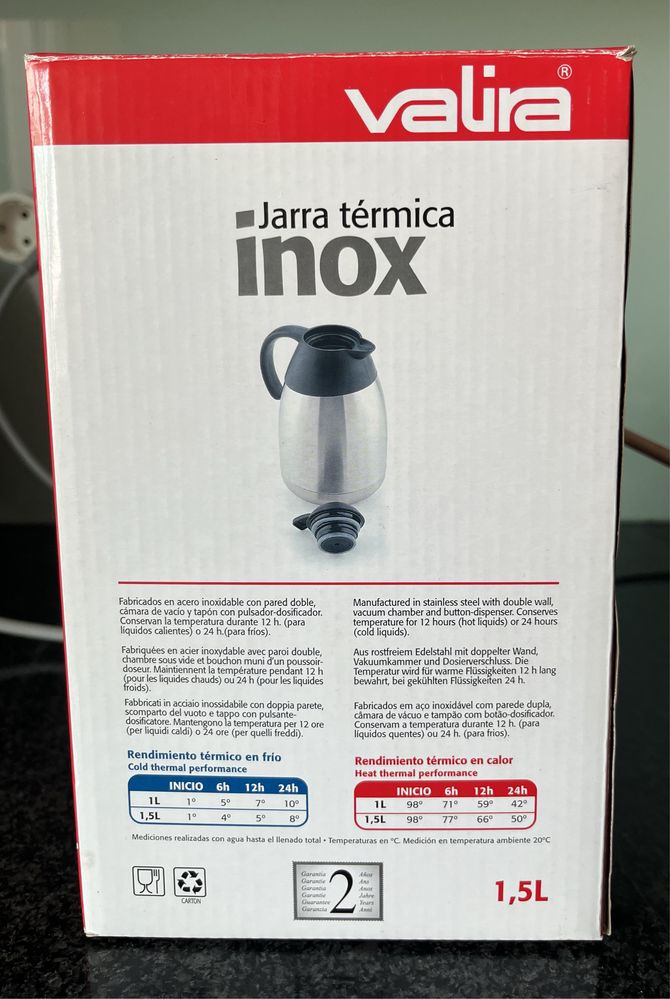 Jarra electrica térmica inox Valira