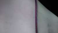 Woal krem prążki fiolet 300 cm ołowianka firanka tkanina materiał