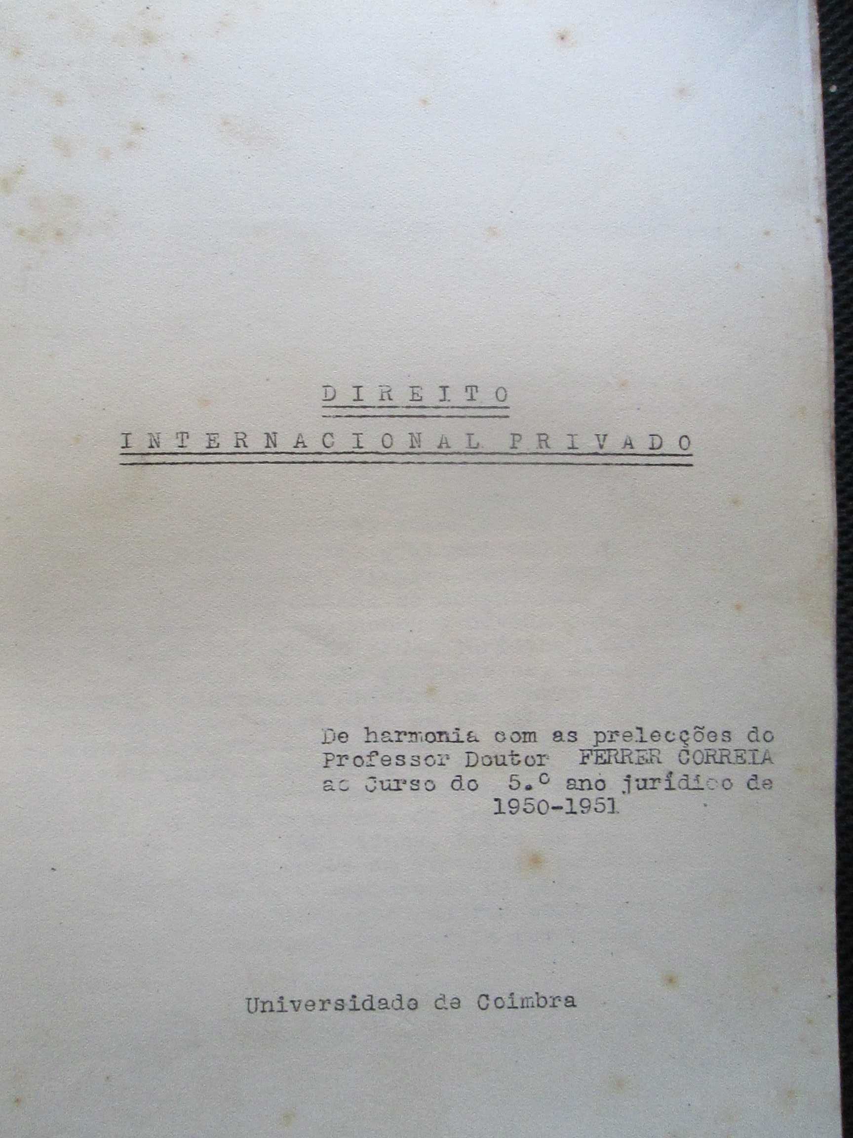 Direito Internacional Privado, de Ferrer Correia, sebenta de 1950