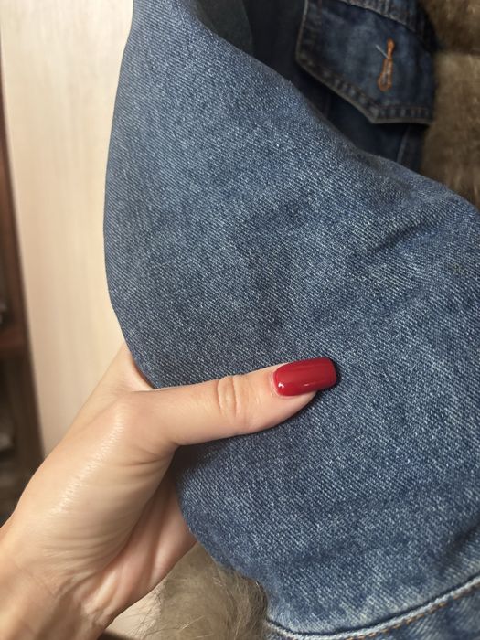 Куртка парка джинсова з натуральним хутром