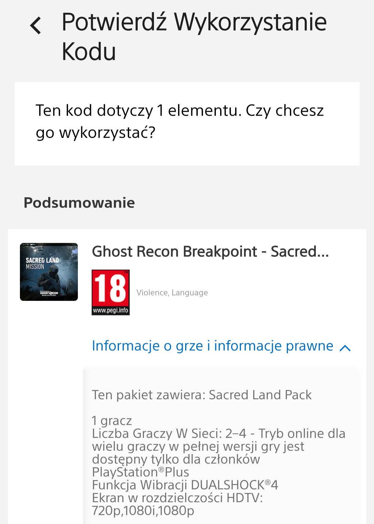 Tom Clancy's Ghost Recon Breakpoint PL na PS4 i PS5 po polsku BDB stan