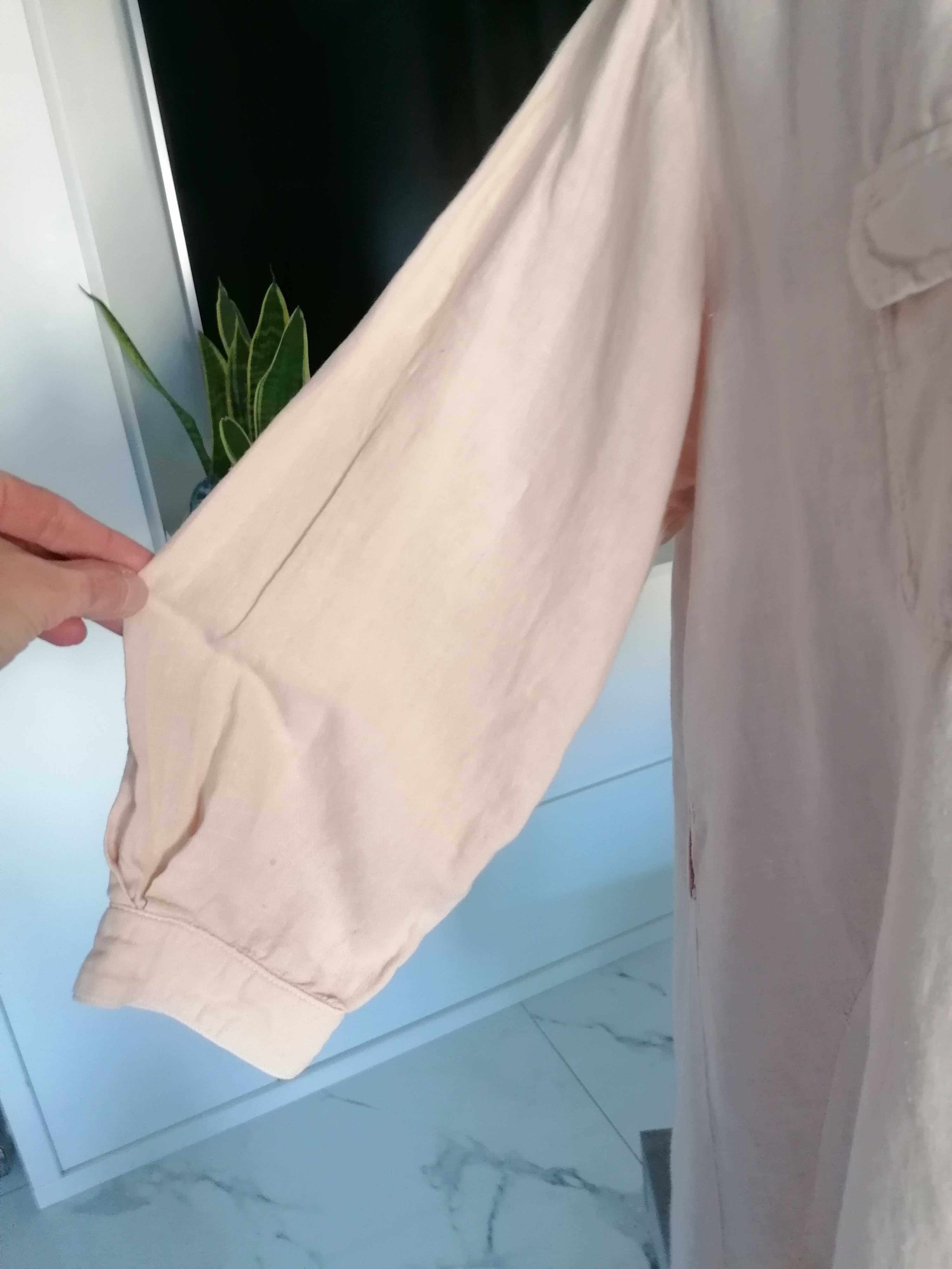 Lniana sukienka koszulowa Zara