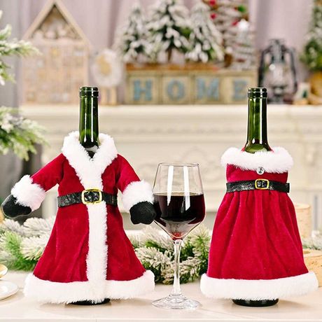 2 SZTUKI ! Pokrowiec na BUTELKĘ wino BOŻE NARODZENIE Mikołaj